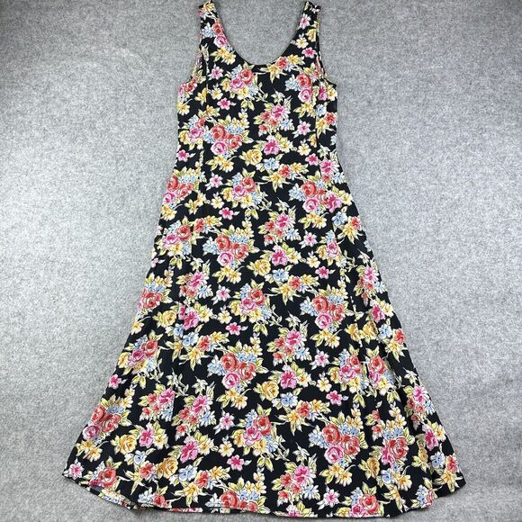 VTG Express Maxi Dress 3/4 Campagnie Internationale 90s Floral Boho Cottage* - Picture 1 of 16